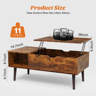 George Oliver Irfaan Lift Top Extendable Coffee Table With Storage ...